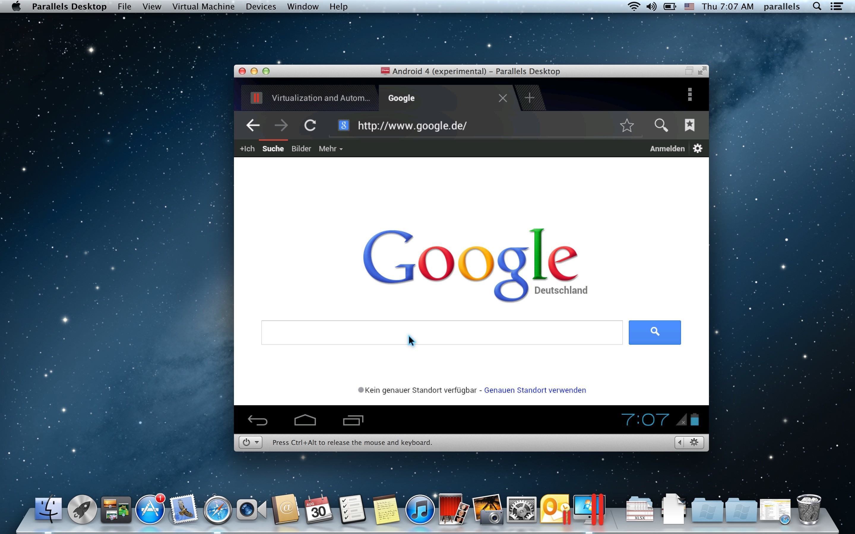 parallel desktop for mac os x mountain lion