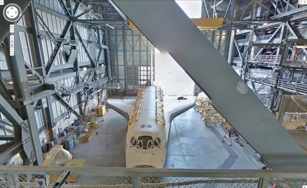 ... in der sich auch zwei Spaceshuttles befinden. (Bild: Google/Golem.de)