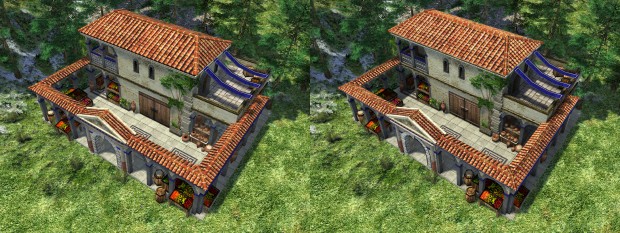 Mit Normal Mapping lassen sich Details von Oberflächen auch ohne Polygone besser darstellen. (rechtes Bild)