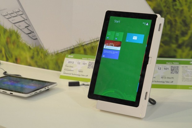 Das Dock kann auch hochkant aufgestellt werden.