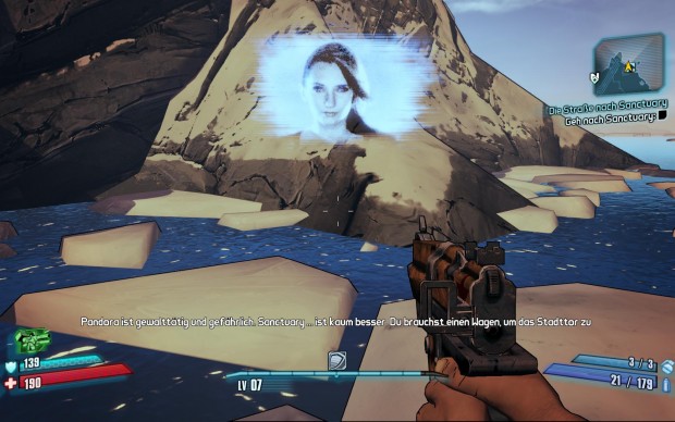 Die Dame im eingeblendeten Fenster ist als eine Art Erzählerin ein Teil der Handlung.