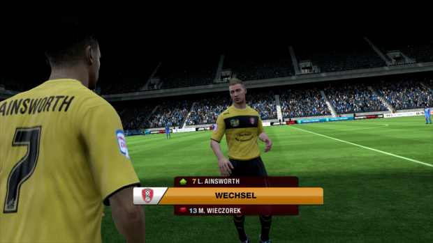 Unser Redakteur M. Wieczorek wird ausgewechselt.