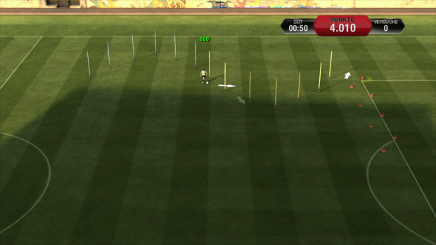 Wir lernen das Dribbling mit dem Ball.