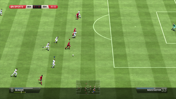 Der Steilpass führt wie oft zu Freiräumen.