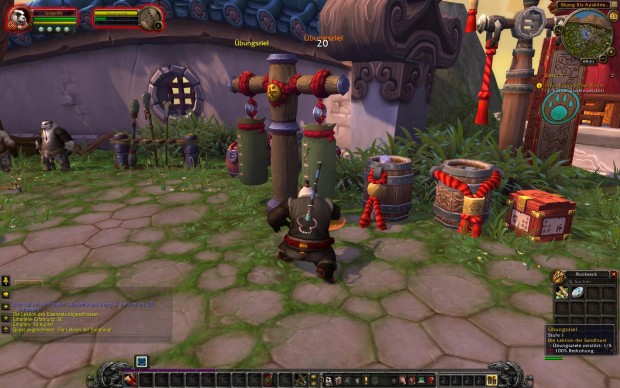 Die ersten Gegner sind nur ein paar Übungsziele.