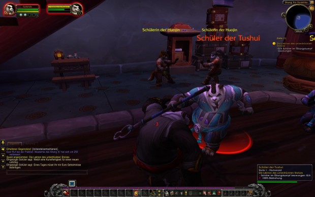 Anschließend warten Sparringpartner im Tempel.