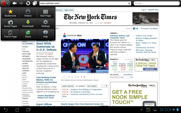 Opera Mini 7.5 für Android (Quelle: Opera Software)