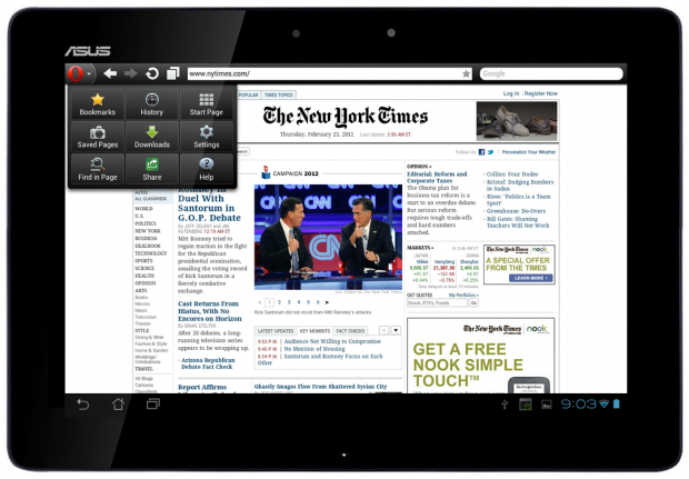 Opera Mini 7.5 für Android (Quelle: Opera Software)