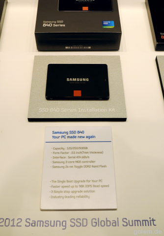 Die ersten Daten der SSD 840 