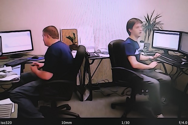 Der Zeichnen-Modus der Kamera verfremdet die Bilder zu Comics (Bild: Andreas Donath)