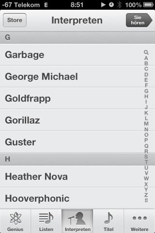 Auf dem iPhone wurde die Musik-App &uuml;berarbeitet.