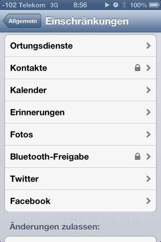 Wer will, kann die Datenschutzeinstellungen einzeln per Passwort...