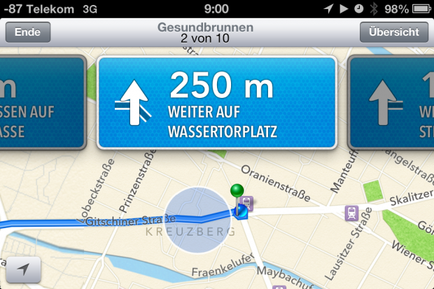 Der Nutzer muss selbst hin- und herwischen.
