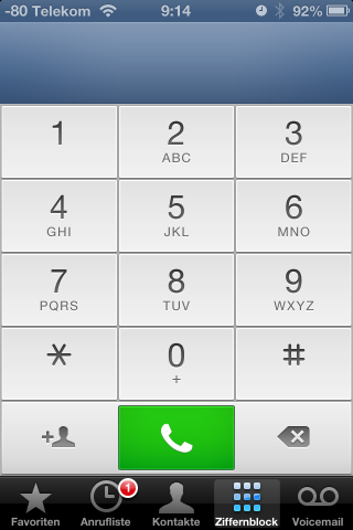 Kleine Design&auml;nderungen bei der  Statusleiste, die sich nun anpasst. Auch das Ziffernfeld ist &uuml;berarbeitet worden.