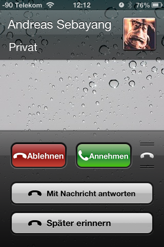 Ein abgebrochener Anruf kann so schnell beantwortet werden.