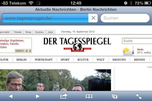 Safari bietet nun nicht nur iCloud-Tabs,...