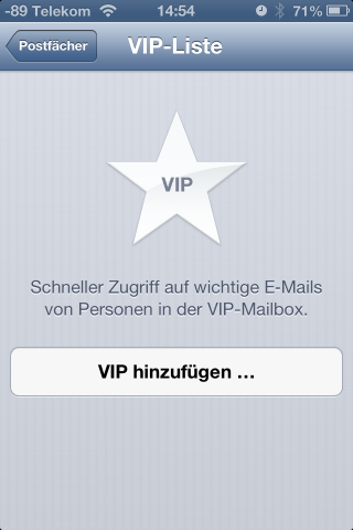 Personen m&uuml;ssen erst als VIP definiert werden.