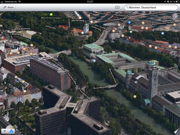 M&uuml;nchen in der N&auml;he des Gasteigs. Die 3D-Grenze endet kurz davor.