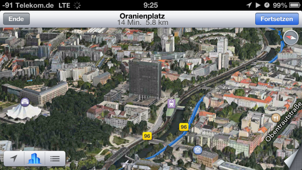 Navigation auf dem iPhone 5