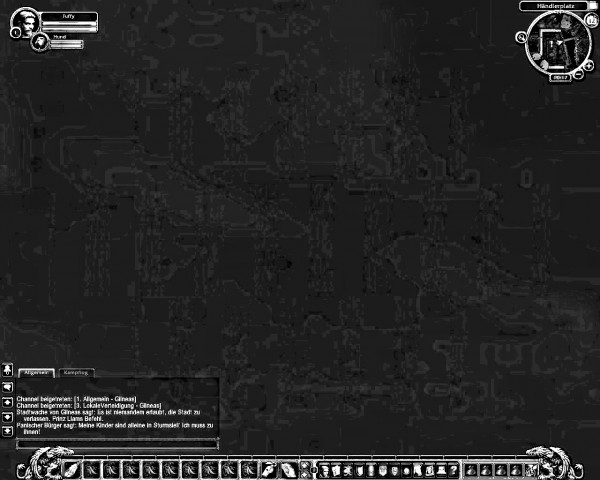 Die mutmaßlichen Wasserzeichen-Streifen sind über das ganze Bild verteilt; es wurde mehrfach stark "verschärft" und in Schwarz-Weiß umgewandelt.