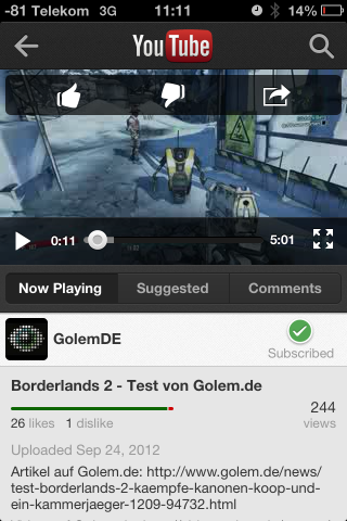 Youtube für iOS