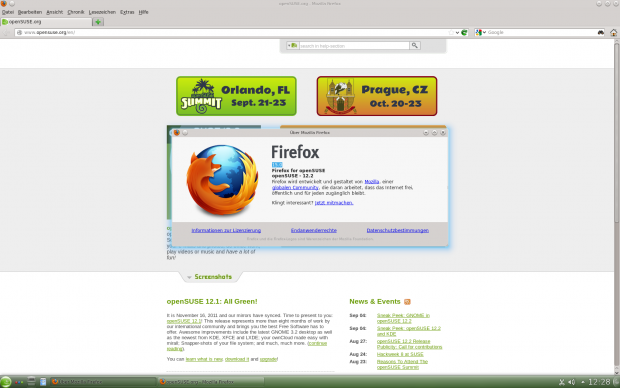 Bereit stehen Firefox 15...