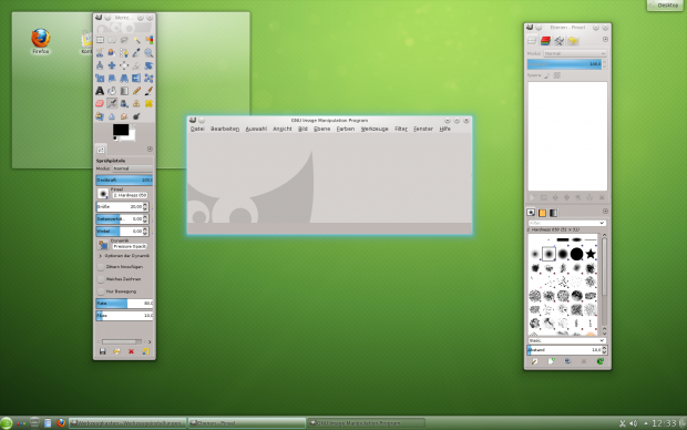 ...Gimp 2.8 in der klassichen Ansicht...
