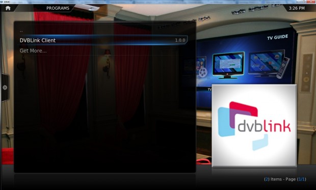 DVBLogics XBMC-Client kann zum Zugriff auf den NAS-PVR genutzt werden (Bild: DVBLogic)