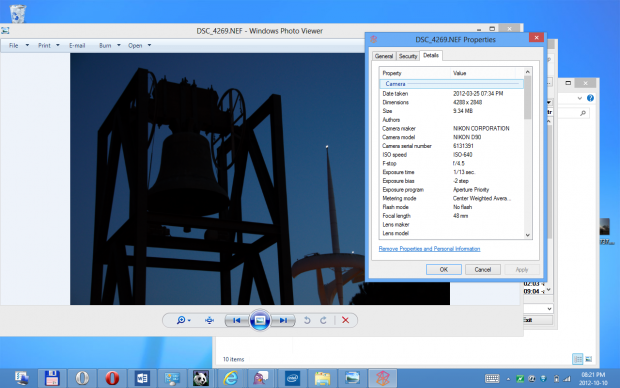 Auch der Windows Photo Viewer zeigt nun Rohdaten an. Das Programm greift auf die Windows-Codecs zu.