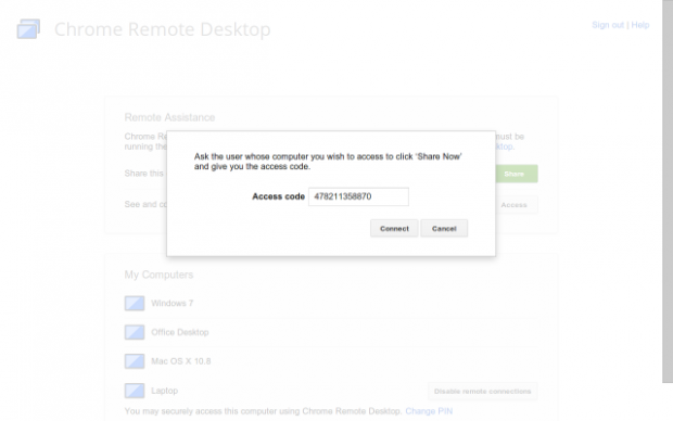 Chrome Remote Desktop