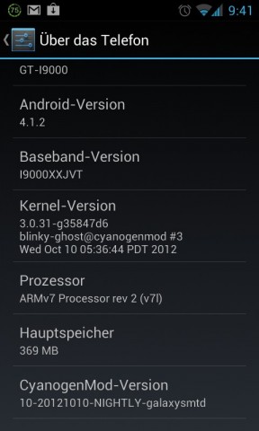 ... die kurz darauf von einer offiziellen CM10-Nightly ersetzt wurde. (Screenshots: Golem.de)