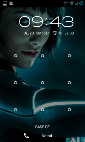 Normalerweise kann man das Entsperrmuster nur über 3 x 3 Punkte verteilen.