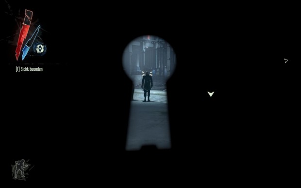 Wir können erst durch das Schlüsselloch gucken, bevor wir eine Tür öffnen.