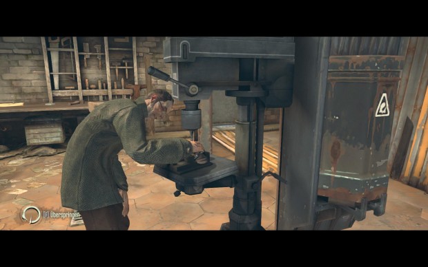 Einer unserer Helfer verkauft uns Munition und verbessert die Ausrüstung.