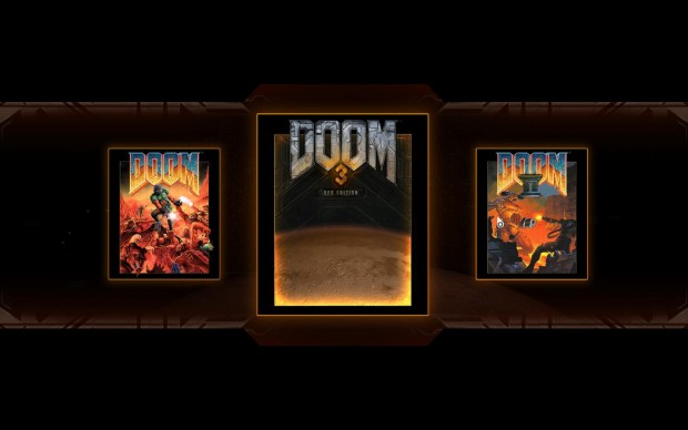 Nach dem Start des Programms stehen die drei Doom-Teile zur Verfügung.