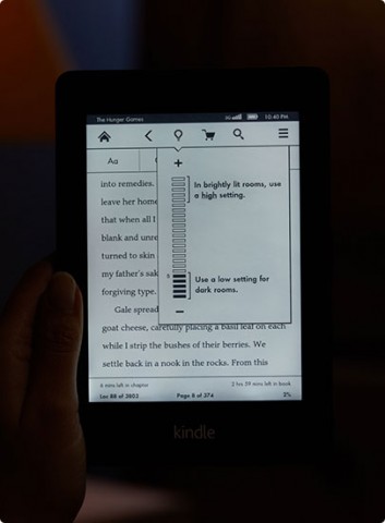 Kindle Paperwhite - Ausleuchtungsprobleme am unteren Rand (Bild: Amazon)