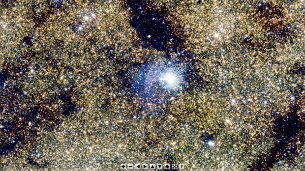 Eine 1:1-Vergrößerung eines winzigen Ausschnitts des 9-Gigapixel-Bildes (Bild: Eso)