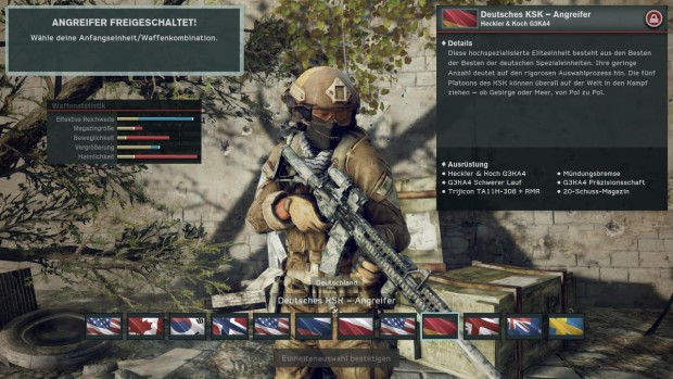 Die zwölf Spezialeinheiten des Multiplayermodus unterscheiden sich deutlich.