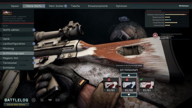 In Onlinegefechten darf der Spieler seine Waffen verbessern.