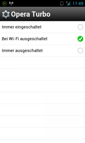 Der Opera Turbo ist wahlweise zuschaltbar.