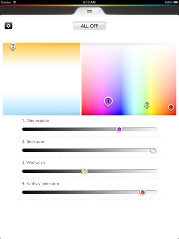 Philips Hue iPad-App (Bild: Philips) 