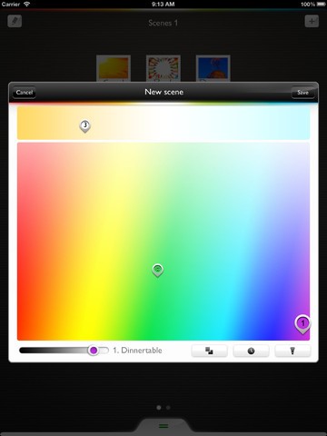 Philips Hue iPad-App (Bild: Philips) 