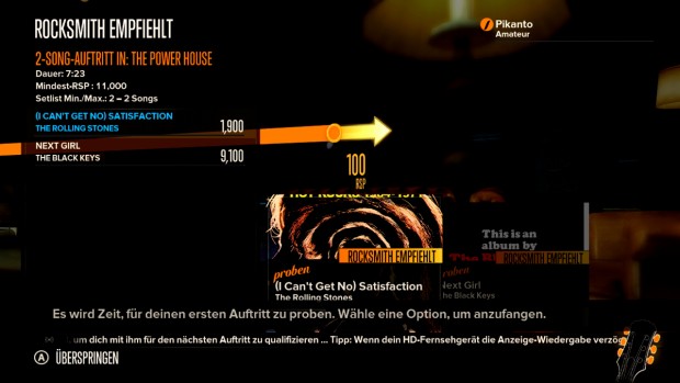 Hauptansicht des Karrieremodus "Die Reise" 