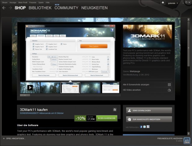 Detailinformationen über eines der Programme