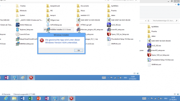 MSI-Dateien werden genauso wenig ausgeführt...