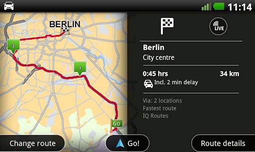 Tomtom-App für Android (Quelle: Tomtom)
