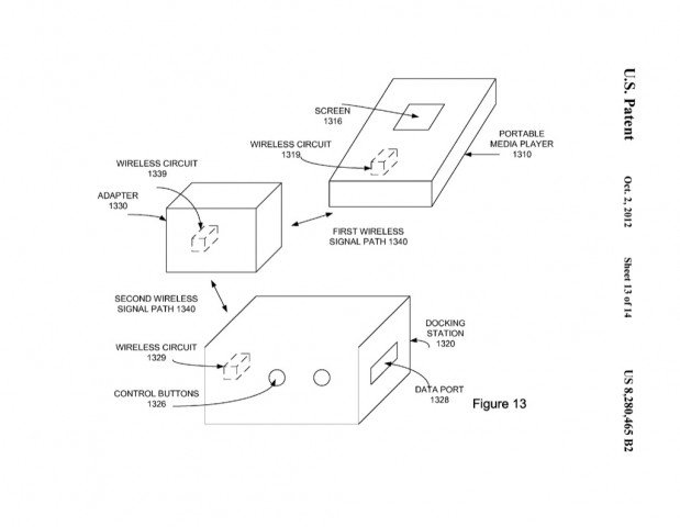 Apple-Patent US-Patent 8.280.465 (Bild: US-Patent- und Markenamt)