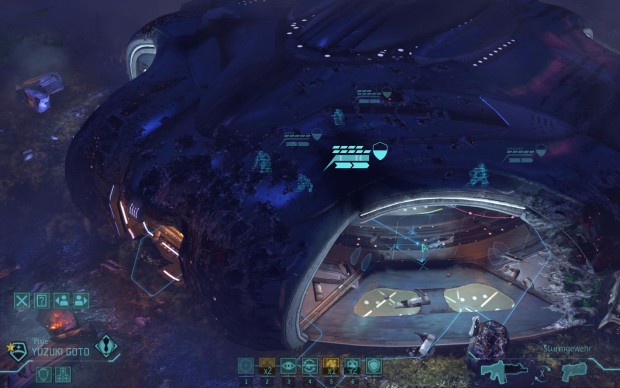 ... und wir sehen nur mit herausgezoomter Kamera die Oberfläche der fliegenden Untertasse.