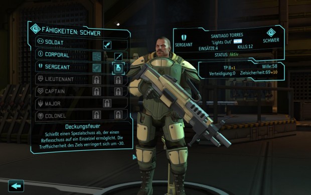 Die Fähigkeiten der Soldaten verbessern wir in einer Art Mini-Talentbaum.