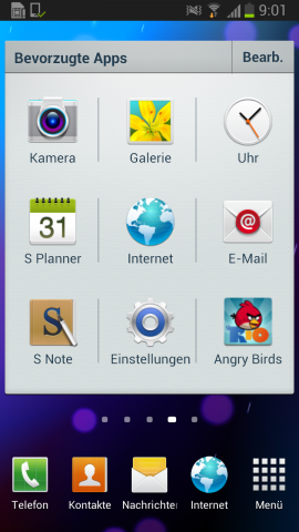 Die Touchwiz-Oberfläche von Samsung wirkt etwas altbacken.